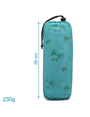 Toalla playa de microfibras color verde Kiokids