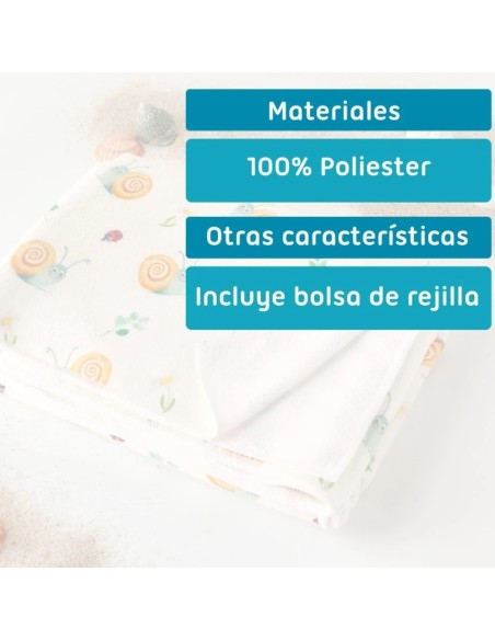 Toalla playa de microfibras color beige Kiokids