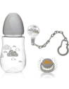 Biberón chupete y sujeta chupete [ 6m+ 250ml ] flujo medio | kiokids