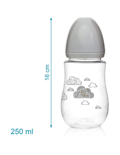 Biberón chupete y sujeta chupete [ 6m+ 250ml ] flujo medio | kiokids 2