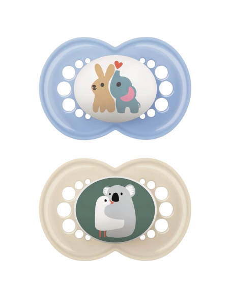 Chupete Original color azul 6-18M 2 uds Mam Baby