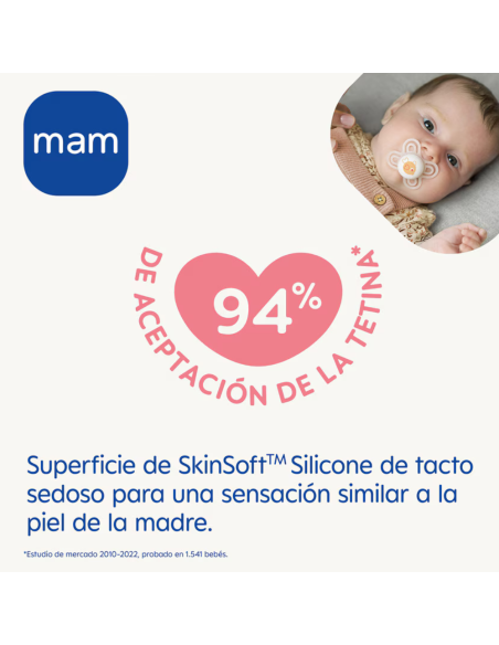Chupete Perfect Start 0-2M color rosa (2 uds) Mam Baby