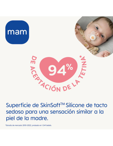 Chupete Perfect Start 0-2M color azul (2 uds) Mam Baby