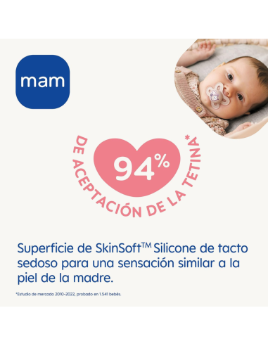 Chupete Start Silicona 2 uds color azul (0-2M) Mam Baby