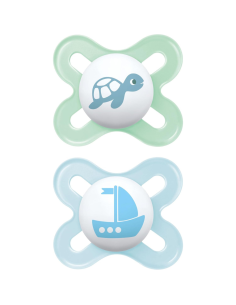 Chupete Start Silicona 2 uds color azul (0-2M) Mam Baby