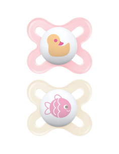 Chupete Start Silicona 2 uds color rosa (0-6M) Mam Baby