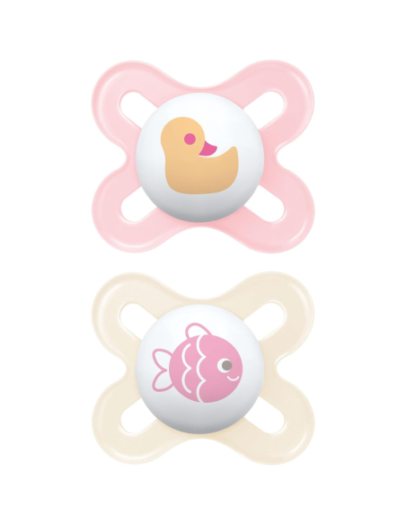 Chupete Start Silicona 2 uds color rosa (0-6M) Mam Baby