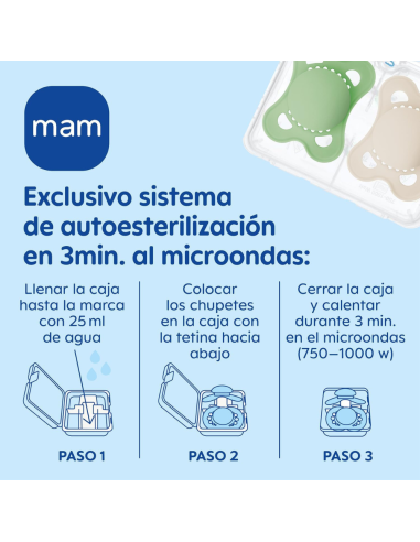 Chupete Start Silicona 2 uds color Unisex (0-2M) Mam Baby