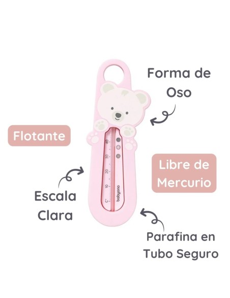 Termómetro BabyOno rosa con escala visible