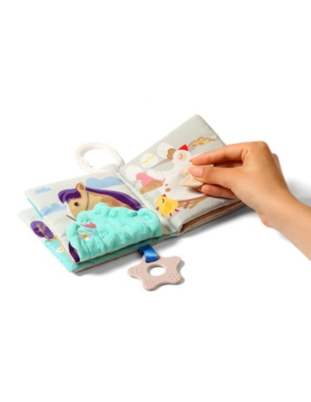 Libro educativo BabyOno con espejo seguro y papel crujiente