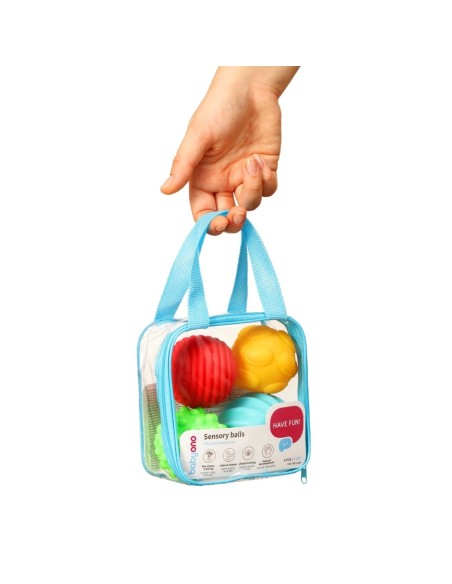 Pelotas sensoriales BabyOno para estimulación motora y táctil del bebé