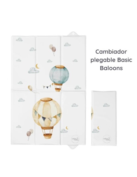 Oferta Cambiador plegable Basic Ballons 60 x 40 cm. Ceba Baby