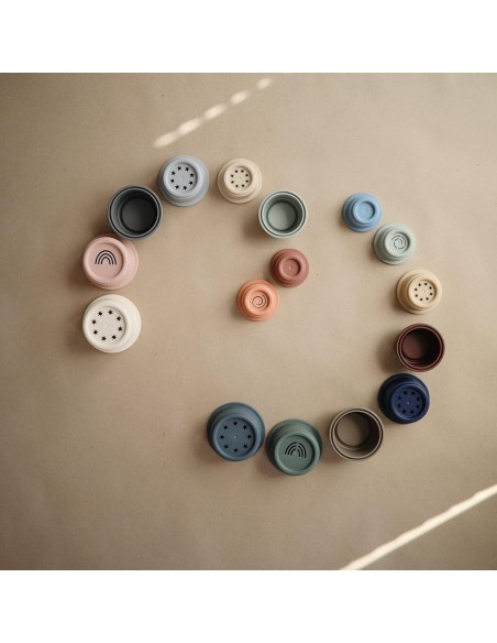 Cubos apilables Solid Forest Mushie