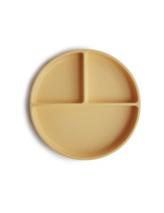 Plato ventosa-compartimentos Solid Ivory Mushie 2