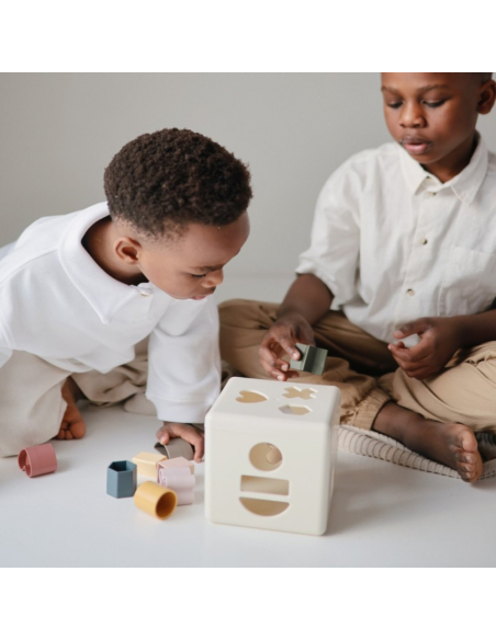 Cubo didáctico figuras geométricas Mushie