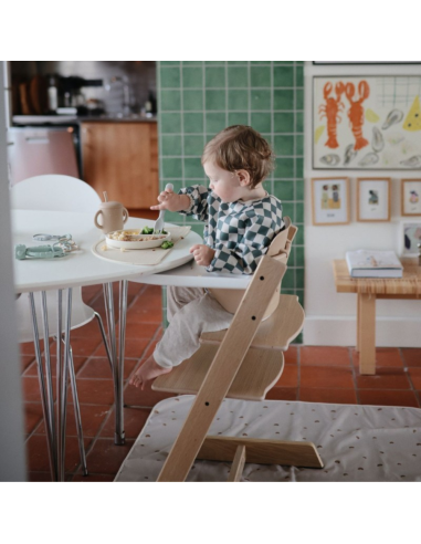 Babero con mangas estampado arcoíris Mushie