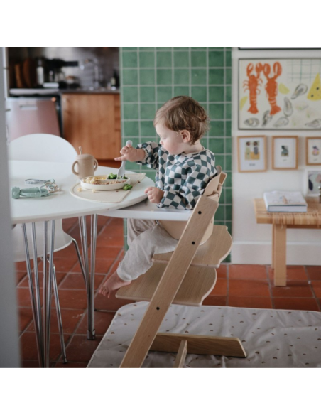 Babero con mangas estampado arcoíris Mushie