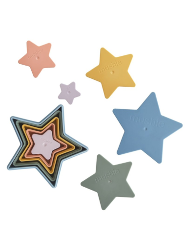 Juguete estrellas apilables colores Mushie