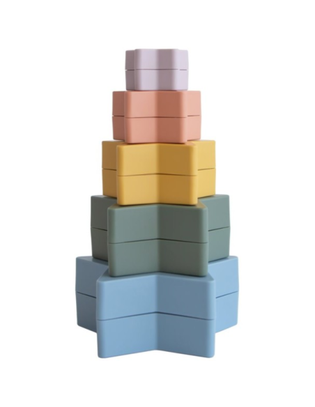 Juguete estrellas apilables colores Mushie