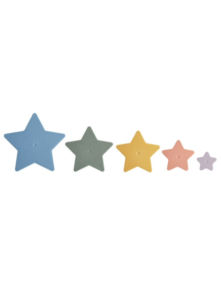 Juguete estrellas apilables colores Mushie