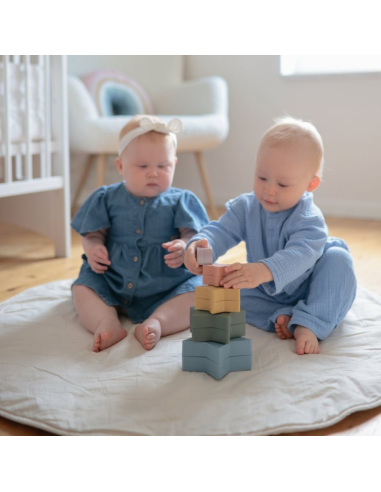 Juguete estrellas apilables colores Mushie