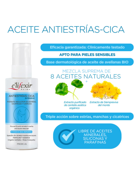 Aceite antiestrías cica intensive 100 ml Elifexir