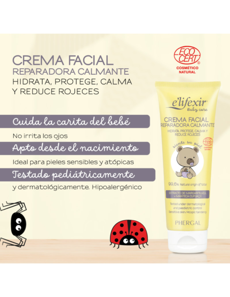 Crema facial calmante para bebé 50 ml Elifexir