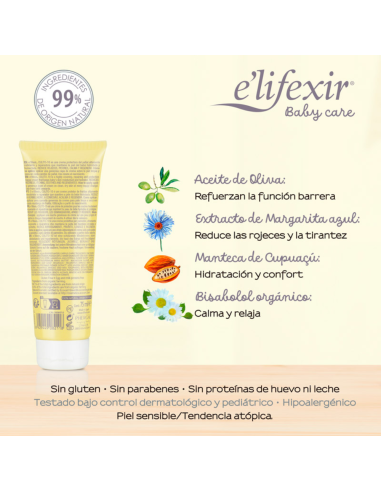 Crema facial calmante para bebé 50 ml Elifexir
