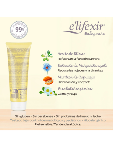 Crema facial calmante para bebé 50 ml Elifexir