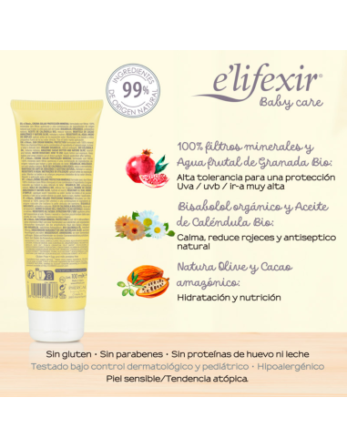 Crema solar mineral SPF50 100 ml Elifexir