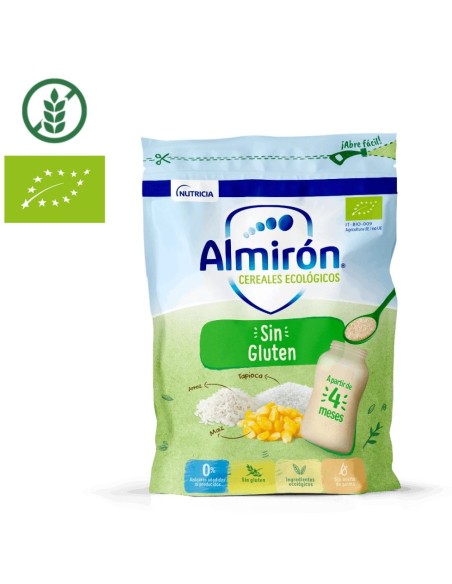 almiron-cereales-sin-gluten-ecologicos-200g-1.jpg – Vista frontal de la caja.