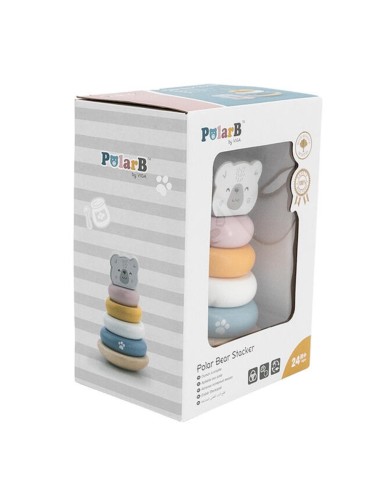Colección PolarB juguetes educativos de madera con aros apilables