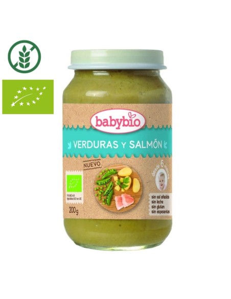Oferta Potito ecológico de salmón tarrito 200g. +6M BabyBio