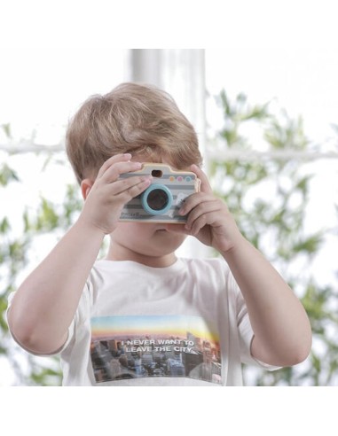 Juguete simbólico cámara de madera PolarB con cordón