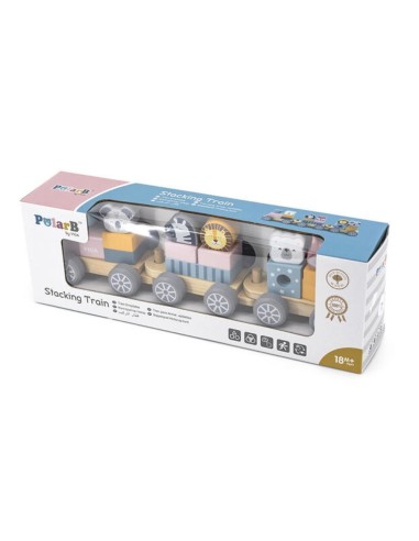 Packaging reciclable tren de vagones con enganche PolarB