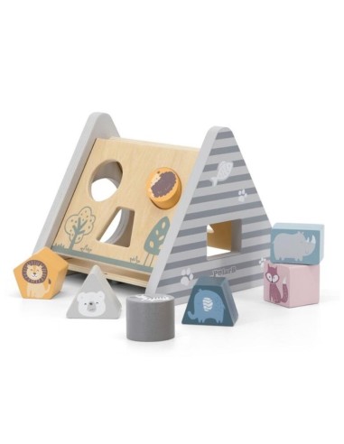 Juguete de aprendizaje de formas PolarB de madera para bebés 24 meses