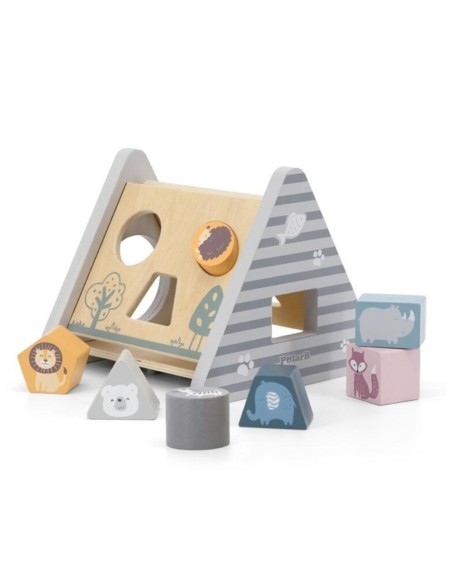 Juguete de aprendizaje de formas PolarB de madera para bebés 24 meses