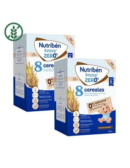 Pack 2 uds. Papilla innova 8 cereales | Nutribén - Nappy.es