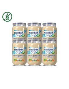 Oferta 6 potitos suprema merluza, zanahoria y guisantes Nutribén