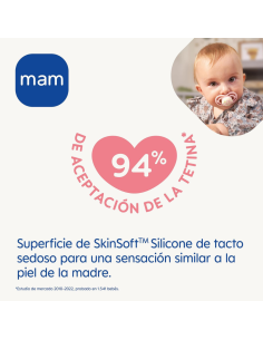 Chupete Perfect Night  2-6 meses color neutro 2 uds Mam Baby 2