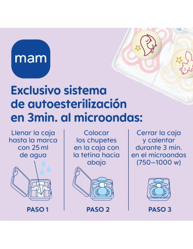 Chupete Perfect Night  2-6 meses color neutro | Mam Baby - Nappy.es