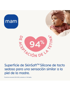 Chupete Air silicona 2-6 meses color azul 2 uds Mam Baby 2