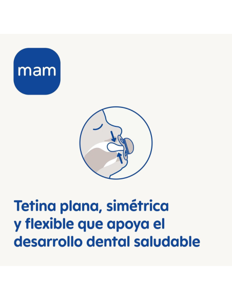 Chupete Air silicona 2-6 meses color azul 2 uds Mam Baby