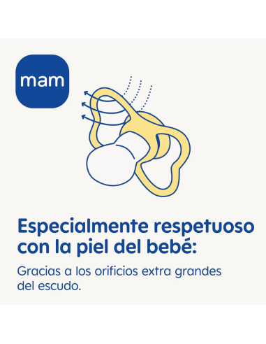 Chupete Air silicona 2-6 meses color azul 2 uds Mam Baby