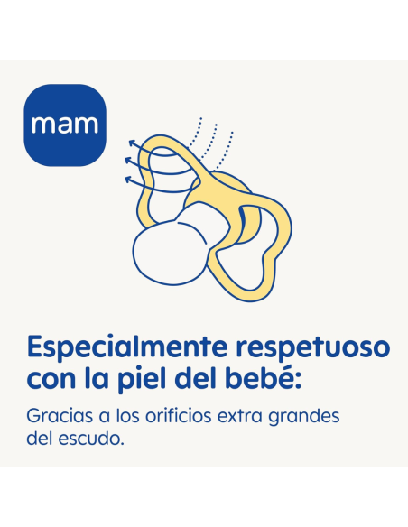 Chupete Air silicona 2-6 meses color azul 2 uds Mam Baby