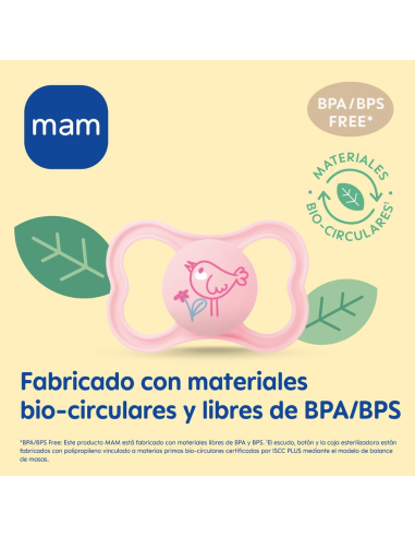 Chupete Air silicona 2-6 meses color azul 2 uds Mam Baby