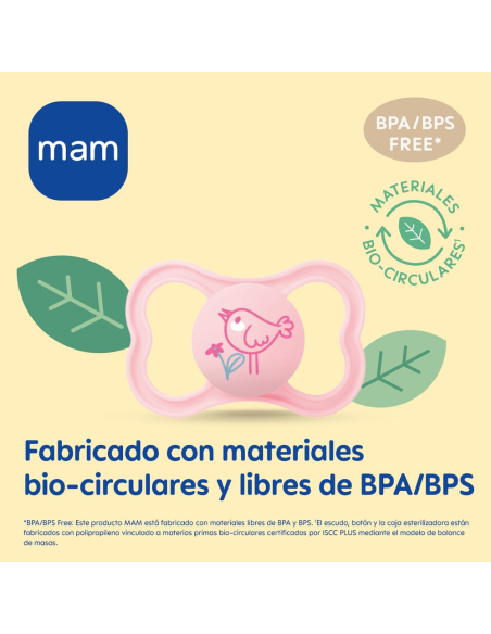 Chupete Air silicona 2-6 meses color azul 2 uds Mam Baby