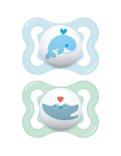 Chupete Air silicona 2-6 meses color azul 2 uds Mam Baby