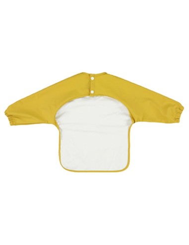 babero-con-mangas-leon-amarillo-trixie-2.jpg – Detalle de mangas y puños elásticos.