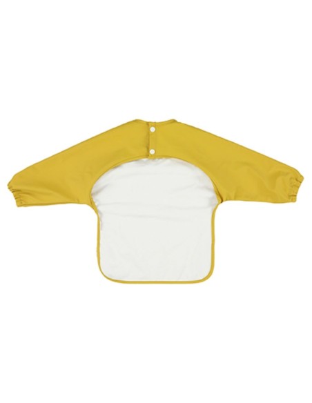 babero-con-mangas-leon-amarillo-trixie-2.jpg – Detalle de mangas y puños elásticos.